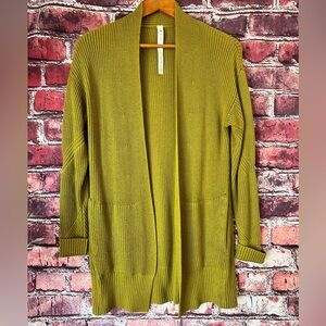 Lululemon Cashlu Sweater Wrap - Chartreuse Green (Auric Gold)